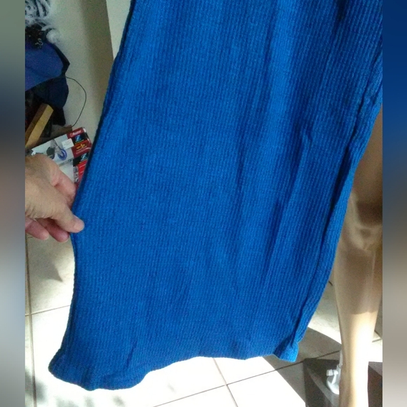 BNWOT LADIES LOUNGE PANTS BY RETREAT BLUE W/ PKTS WIDE LOOSE LEG SZ. 3X - Picture 5 of 9